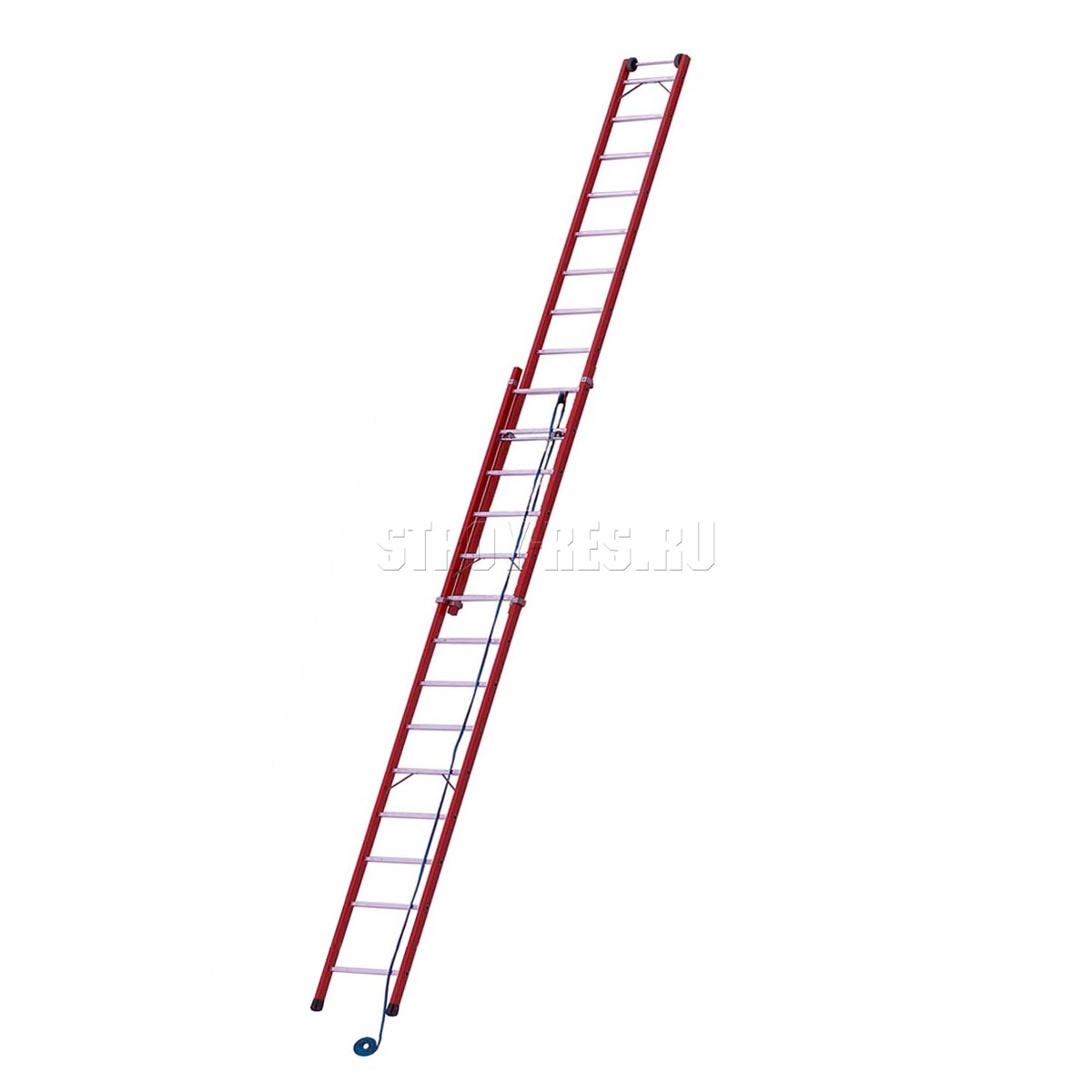 Лестницы двухсекционные металлопластиковые с тросом Z600 (Германия)