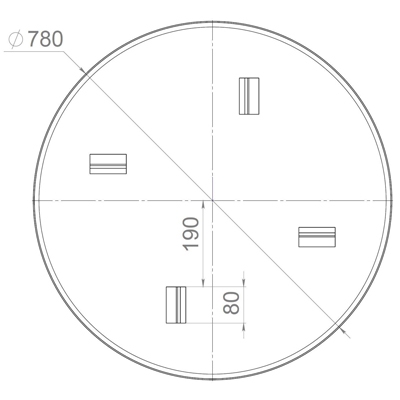 Затирочный диск GROST d-780 мм