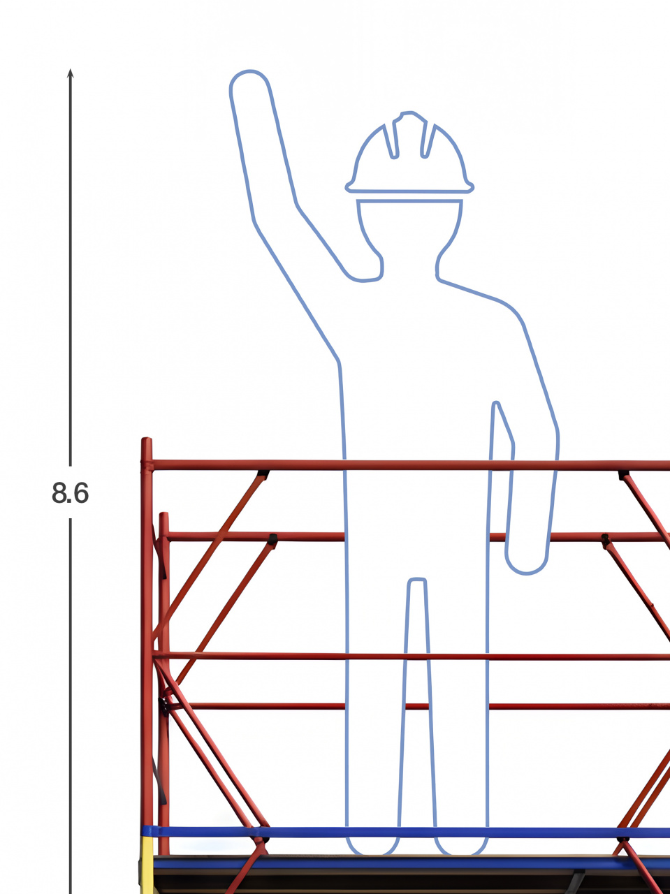 Вышка-тура ВС-250/0,7 (1,6x0,7x6,6)